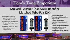 Mullard Reissue GZ34 5AR4 Closely Matched Rectifier Tube Pair – New Dealer Stock
