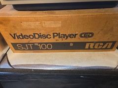 RCA SJT 100 CED SelectaVision VideoDisc Player Matching Box Manual Tested Works