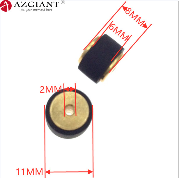 2pcs 11*8*2mm Bronze Hub Pinch Roller Radio Roller Belt Pulley for Akai Sony