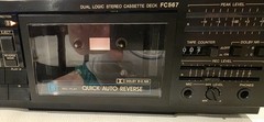 Vintage Philips FC567 Dual Logic Auto Reverse Hi-Speed Dub Cassette Deck TESTED