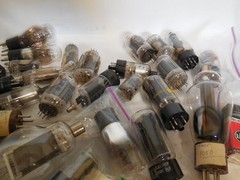 Vintage Lot of 60 Various Brands Radio/TV Vacuum Tubes RCA GE Sylvania & others