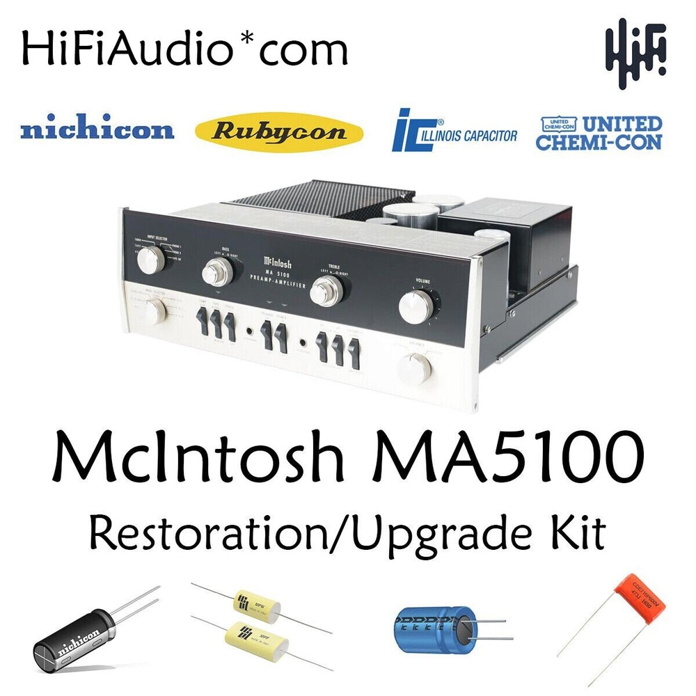 McIntosh MA5100 FULL restoration repair service rebuild kit filter capacitor