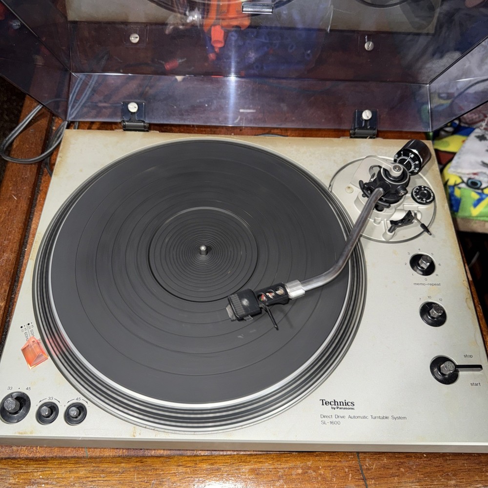 Technics SL-1600 Direct Drive Full Auto Turntable Cartidge NO NEEDLE – TESTED ✅