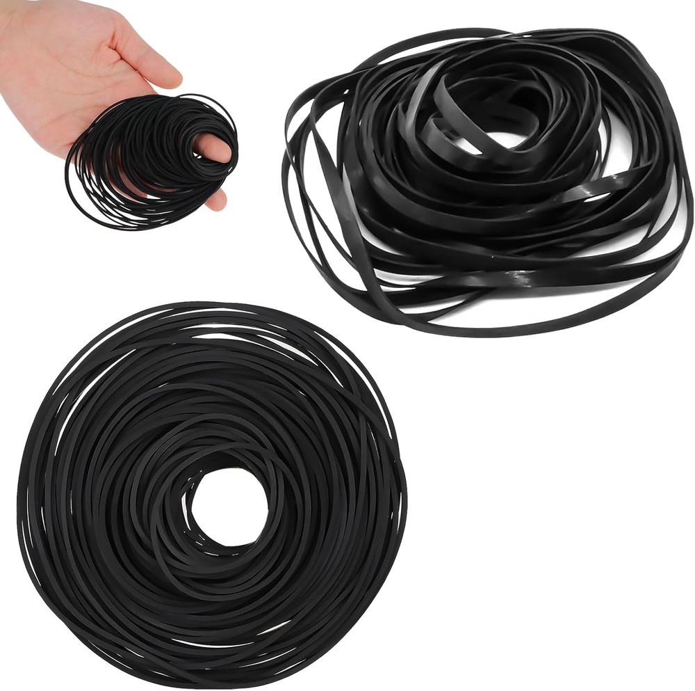100 Pcs Recorder Rubber Belts Cassette Recorder Repair Maintenance Mix Flat Cass