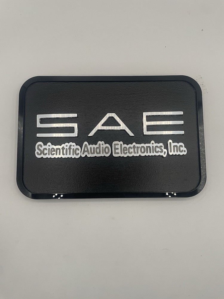 SAE Scientific Audio Electronics Custom Made Wood And Acrylic Sign