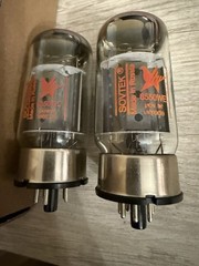 Date & Gm Matched Pair Sovtek 6550 WE 2007 Welded, Dual O Getters Russian Tanks