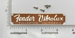 Fender Vibrolux Case Badge Custom Made Aluminum with Screws