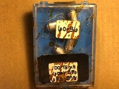 4 NOS NIB Vintage Centralab .0075 uf 600v Polystyrene Glass Capacitors CRL