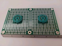 Vacuum Tube Prototype Project Board With (2) 9-Pin High Quality Tube Sockets