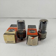 RCA 6K6GT & 6SK7-GT/G Smoked Glass Vintage Vacuum Tube Lot Untested