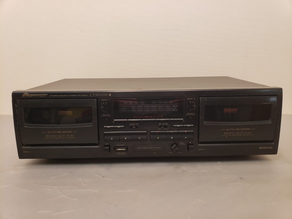 Pioneer CT-W205R Component Stereo Double Cassette Deck Both Decks Tested Working