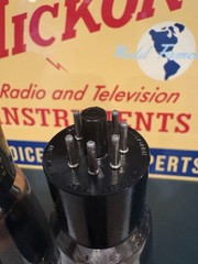 Match Pair Bell & Howell Sylvania 6L6G Dark ST Glass Tubes TV7&Maxi Test ANOS I