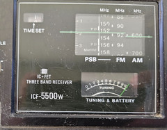 Sony ICF-5500W Vintage 3-Band Portable Radio FM AM PSB Receiver PARTS