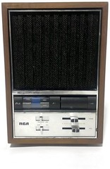 Vintage RCA RZC378 X-411 AM FM Radio Walnut Wood Cabinet Tested