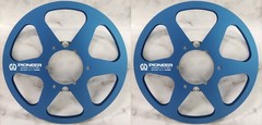 One Pair 10.5” Blue Pioneer Tape reel High Quality Aluminum Take Up Reel