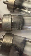 4- NOS 7Y4 Full-Wave Rectifier Vacuum Tubes LOKTAL Chrome Domes Black Plate