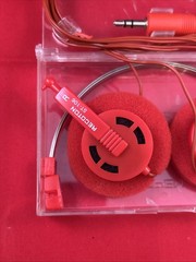 RECOTON ST-106 RED DYNAMIC STEREO HEADPHONES VINTAGE Tested Good Condition