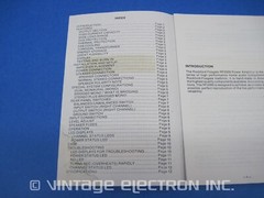 ROCKFORD FOSGATE RF2000 POWER AMPLIFIER OWNER’S MANUAL (Same As Hafler JF2000)