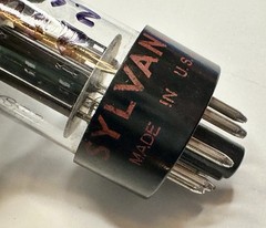 Sylvania 6SN7GTB Vacuum Tube Red Print USA 2500/2400 Estate Tested