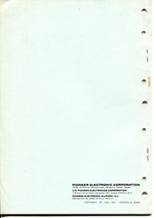 Vintage Pioneer Model TX-800 AM-FM Stereo Tuner Service Manual