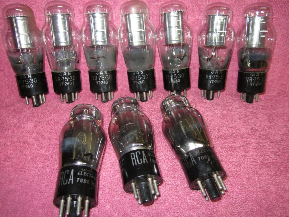 Lot 10pcs 0A3G Glow Regulator Tubes VR-75 VT-260 75V Glass Zener 0A3
