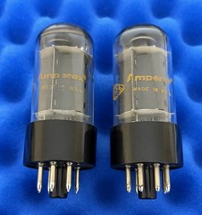 TWO Amperex 7591A Tubes / Amplitrex Tested Good Pair / 1979 World Globe Logo