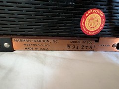 Harmon Kardon Prelude PC 200 Tube Amplifier TESTED