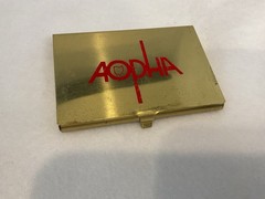 Vintage Aopha Gold Case & Calculator Taiwan Travel Purse