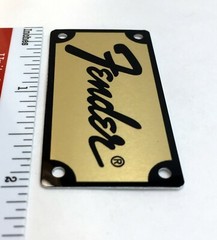 Fender Amp or Case Logo Badge Custom Made Metal with Screws