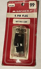 Radio Shack 4 Pin Plug 274-204 Tandy Archer 🔥NEW NOS💥 Cinch Jones Beau Molex