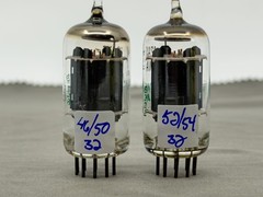 (2) Sylvania JAN-12AX7WA Mil Spec Tubes Gray Plate O Getters Tests Strong TV-7BU