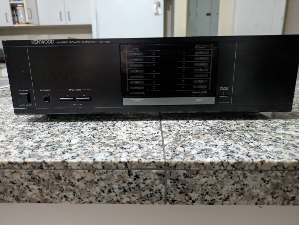 Vintage Kenwood KM-106 Stereo Power Amplifier 125 Watts Per Channel Tested