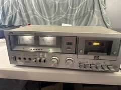 Vintage JVC Stereo Cassette Deck Model KD-25 Silver Japan WORKS