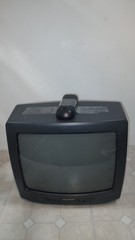 SHARP 13F-M100 13″ CRT COLOR TV Retro Gaming 1994 W/ Remote Tested (Video)