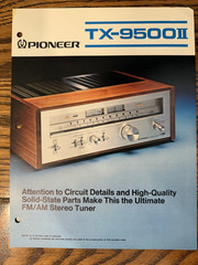 Vintage Original Pioneer TX-9500II Stereo Receiver Dealer Sales Brochure