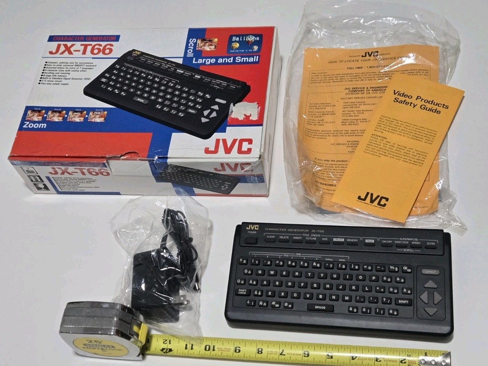 JVC JX-T66(J) Character Generator Video Editing Analog Vtg NOB Unused Japan READ