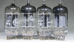 Quad (4) GE 12AX7/ECC83 Long Gray Plate Made in USA