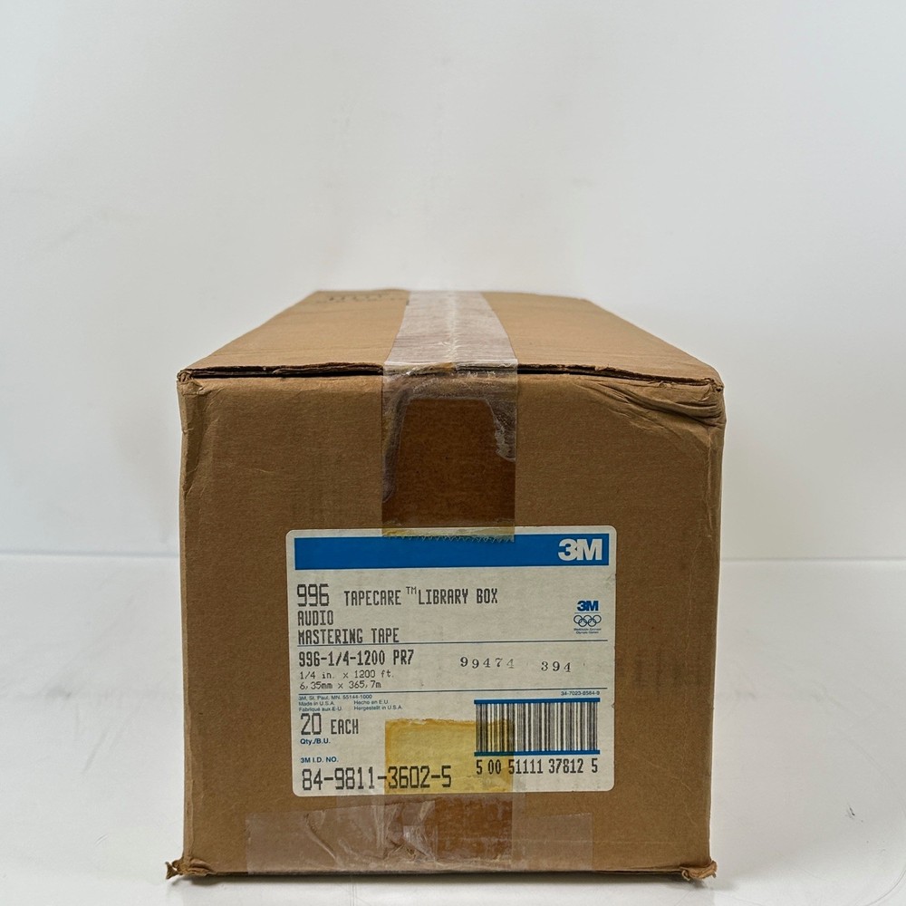 (New Old Stock) 3M 996 Library Box Tape Reels 7″ x 1/4″ x 1200′ PR7 (Box of 20)