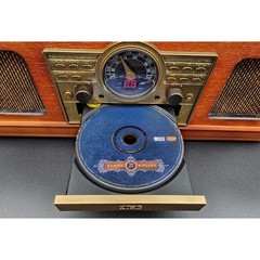 Encore Vintage Turntable 33/45/78 CD Cassette Radio Wood Unit + Albums