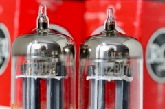 PAIR 12BH7A 7032 RCA MATCHED-PAIR AUDIO TUBES 1960s CRYSTAL-CLEAR TROPHY NOS NIB