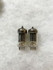 Brimar 12AU7 CV4003 CV491 ECC82 Long Black Plate NOS D Getter Matched Pair