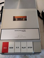 Vintage AirCastle Solid State Cassette Tape Recorder AC DC Working Condition