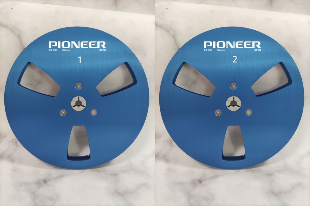 2X 7” Pioneer Black PR-100 Aluminum Reel to Reel RT-707 909 Empty Take Up Reel