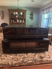Vintage Hitachi HMA-120AV Power Amplifier & HPT-120AV Preamplifier Tuner Stac