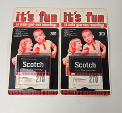 LOT OF 2 – Vintage 3M Scotch 270 Recording Cartridges For Wollensak Recorders