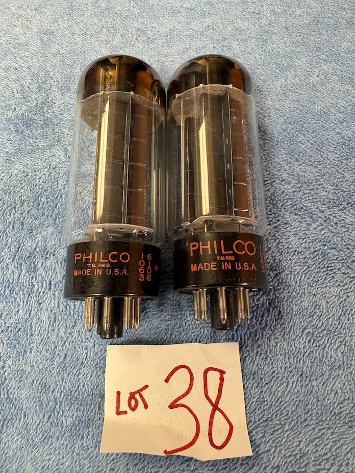 2 Philco 5U4GB 5AS4A 274B McIntosh 240 Seeburg V VL 200 R C amplifier tube # 38