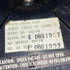 VINTAGE ZENITH SOLID STATE AM/FM TABLE TOP RADIO CIRCLE OF SOUND MODEL K421W