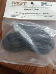 Rare Vintage Car Stereo Cord Model Cs-6, 5 pin. 6.6 feet. -Brand New-SHIPS N 24