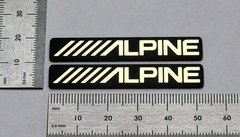 Alpine Speaker And Equipment Badge Logo Emblem Premium Gold Pair With Adhesive