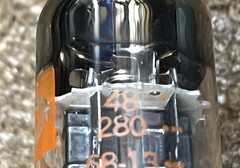 PERFECT RAYTHEON NOS JAN 5751 12AX7 TUBE WINDMILL GETTER BLACK PLATES 1968 USA